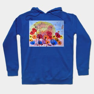 A Colorful Painting of Summer Flowers Hoodie